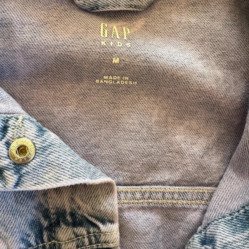 Gap Kids Cropped Denim Jacket in Light Purple